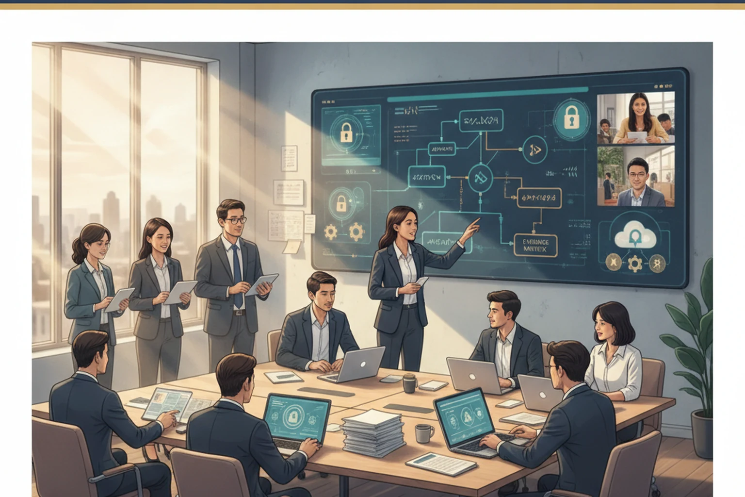 Billing Operations: Approval Evidence Matrix editorial illustration
