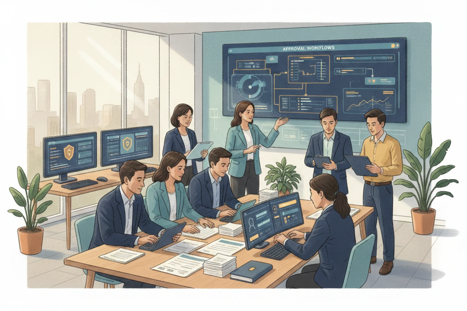 Billing Operations: Launch Readiness Review editorial illustration